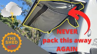 Jayco Expanda Storm Cover Hack  The Shed Sesh [upl. by Secnirp]