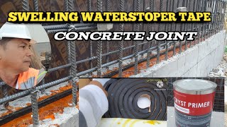 how to fix Swelling Waterstop Tape on concrete joint horizontal amp vertical [upl. by Henrie]