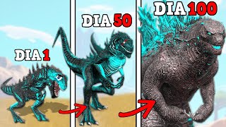 SOBREVIVI 100 DIAS COMO UM GODZILLA E EVOLUI PARA O KAIJU REI DOS MONSTROS E DOS DINOSSAUROS [upl. by Alhsa]