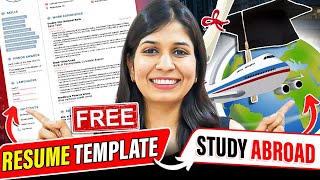 How to write ResumeCV for studying abroad  With FREE template [upl. by Ermengarde]