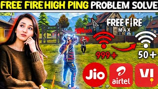 FREE FIRE NETWORK PROBLEM 😭🛜  HOW TO SLOVE 999 PING PROBLEM  HOW TO FIX HIGH PING PROBLEM [upl. by Gretna]