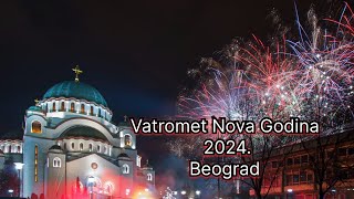 Vatromet Beograd doček Nove godine 2024 [upl. by Ettenwad]