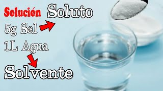 🚰¿Qué es una SOLUCIÓN SOLUTO Y SOLVENTE ⚗️ Fácil y Rápido  QUÍMICA [upl. by Yltneb757]