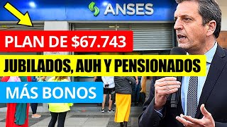 💸JUBILADOS AUH Y PENSIONADOS UN PLAN DE 💲67743 EN MARZO ¿QUIENES Y CÓMO ACCEDER  COBROS ANSES [upl. by Netsew]