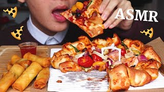 ASMR Eating Sounds  Seafood Pizza amp Spring Rolls Chewy Eating Sound  MAR ASMR [upl. by Craner]