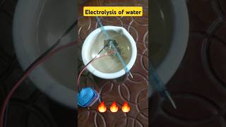 Electrolysis of water experiment decomposition of water electrochemistry electrolysis shorts [upl. by Leanora202]