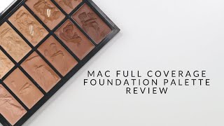 MAC Full Coverage Foundation Palette Review [upl. by Yzzik]