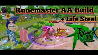 Runemaster Auto Build 14m Crit  Life Steal Ragnarok Mobile Eternal Love [upl. by Anitsim]