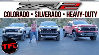 Hands On With The New 2024 Chevy Colorado Silverado and HD ZR2 Which OffRoad Truck Is Best [upl. by Notsae]