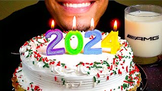 HAPPY NEW YEAR 2024 JERRY ASMR EATING CAKE WITH MILK MUKBANG SOFT EATING MOUTH SOUNDS TINGLES [upl. by Ajak]