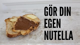 Hemgjord nutella  homemade Nutella [upl. by Ahsratan]