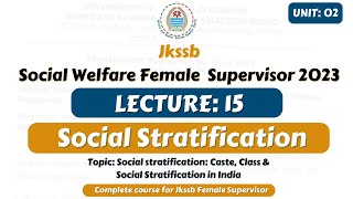 Social Stratification  Meaning Definition  Jkssb Female Supervisor Lecture [upl. by Kudva]