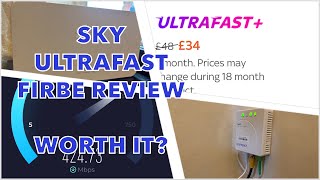 UK Sky Full Fibre Broadband Review  500mbs [upl. by Alleuqram652]