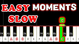 Moments by Tessa Voice Memo  EASY PIANO Tutorial [upl. by Htebazie]