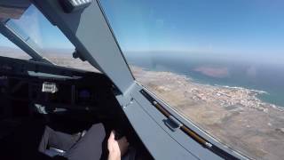 Gusty wind at Tenerife south  Airbus A321 departure [upl. by Aicilat]