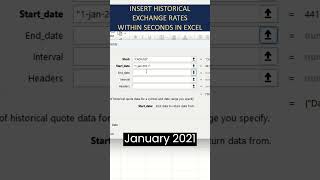 New Formula  How to insert Historical Exchange rates and stock price in Excel [upl. by Joannes]