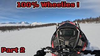 Best Snowmobile Wheelies In The Mountains 2023 Polaris 9R Khaos 146 [upl. by Nel]