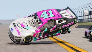 NASCAR Racing Crashes 90  BeamNG Drive [upl. by Felike]