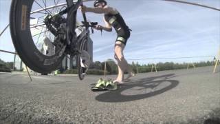 London Duathlon  Run to Bike transition [upl. by Kenleigh840]