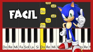 SONIC  THE HEDGEHOG  Green Hill Zone  EASY PIANO  TUTORIAL DE PIANO FÁCIL [upl. by Bay713]