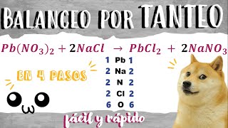 ✅ BALANCEO de ecuaciones por TANTEO paso a paso 😎 Fácil y rápido [upl. by Rainie]