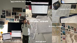 ENGINEERING FINALS WEEK 🎱💻 most productive days ever cramming for 5 exams extreme burnout [upl. by Koehler]