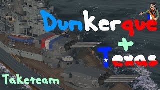 Dunkerque and Texas  World of Warships  coop replay [upl. by Durant]