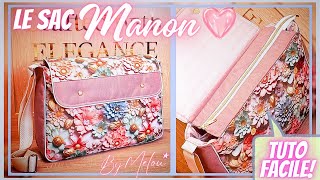 🎀 TUTO DIY FACILE 🎀 Coudre pasàpas Le Sac bandoulière MANON 🥰 [upl. by Siednarb]