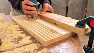 Handcrafted DIY Makeup Vanity Table  Masterful Woodworking Skills with a Router [upl. by Nosro210]