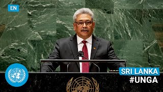 🇱🇰 Sri Lanka  President Addresses United Nations General Debate 76th Session English  UNGA [upl. by Nevai]