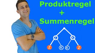 Baumdiagramm  Produktregel amp Summenregel kombiniert  AufgabeLösung  LehrerBros [upl. by Aihcila]