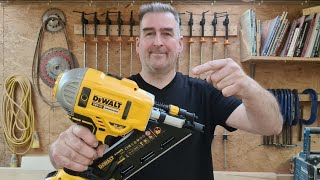 DeWalt Cordless First Fix Nail Gun 2023 woodworking video review [upl. by Anne-Marie]