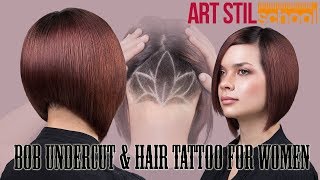 Bob Undercut amp Hair Tattoo For Women [upl. by Dnesnwot]