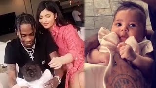 Kylie Jenner amp Travis Scott GUSH Over Baby Stormi in Adorable Easter Video [upl. by Nautna]