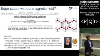 Nitin Samarth Penn State Topological Spintronics From the Haldane Phase to Spin Devices [upl. by Jobi]