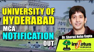 University of Hyderabad mca notification Out  University of HyderabadAcademic amp Examinations [upl. by Yleik]