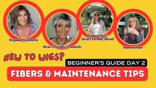 NEW to WIGS BEGINNERS GUIDE DAY 2 WHICH FIBER TO CHOOSE amp MAINTENANCE TIPS [upl. by Erleena]