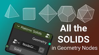 How to make the PLATONIC SOLIDS in Geometry Nodes  Blender Tutorial [upl. by Hansel]