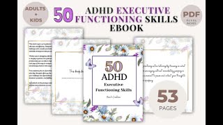 50 ADHD Executive Functioning Skills  Kdp  KDP Interiors  Kdp Canva  Bundle KDP [upl. by Ynna]