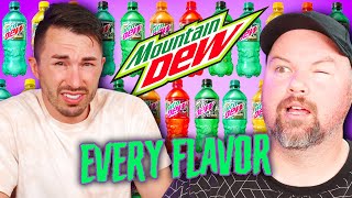 We Drink amp Rank Every Flavor of MOUNTAIN DEW  Taste Test [upl. by Norbie284]