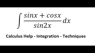 Calculus Help Integral ∫ sinxcosxsin2x dx  Integration  Techniques [upl. by Lenahtan]