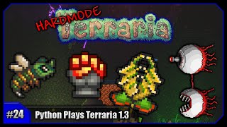 Python Plays Terraria  Twins Pwnage amp Jungle Spelunking  Terraria 13 PC Lets Play 24 [upl. by Leaj528]