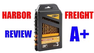 HARBOR FREIGHT REVIEW 29pc Drill Bits [upl. by Ennaitsirhc103]