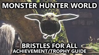 Monster Hunter World  Bristles For All AchievementTrophy Guide  Capture the Bristly Crake Bird [upl. by Buchanan]