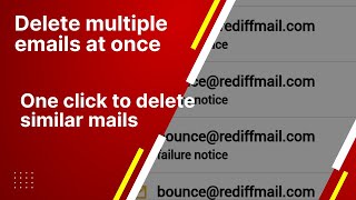 Rediffmail Multiple Mail Delete By Matching Words [upl. by Isman190]