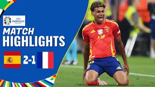 Spain vs France  21  Highlights  UEFA Euro 2024  lamine yamal vs france [upl. by Haron878]