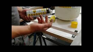 how to fit laminate edging strip to kitchen worktop [upl. by Holofernes]