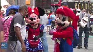 Costumed characters tougher to make living in Times Square [upl. by Hourihan]