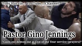 Pastor Gino Jennings casts out demons at the End of the year service Praying [upl. by Siulesoj452]