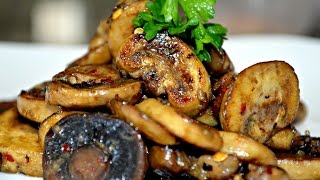 Sauteed Butter Garlic Mushrooms  How to Sauté Mushrooms Perfectly  lowcarb  keto recipes [upl. by Evad]